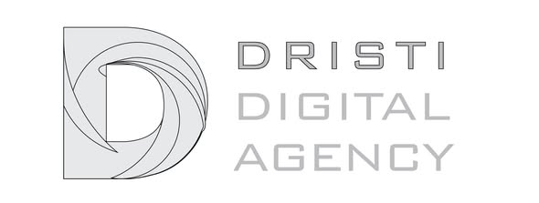 Logo and Name Black White for Dristi Digital Agency